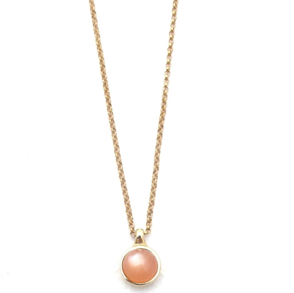 Vine peach moonstone necklace