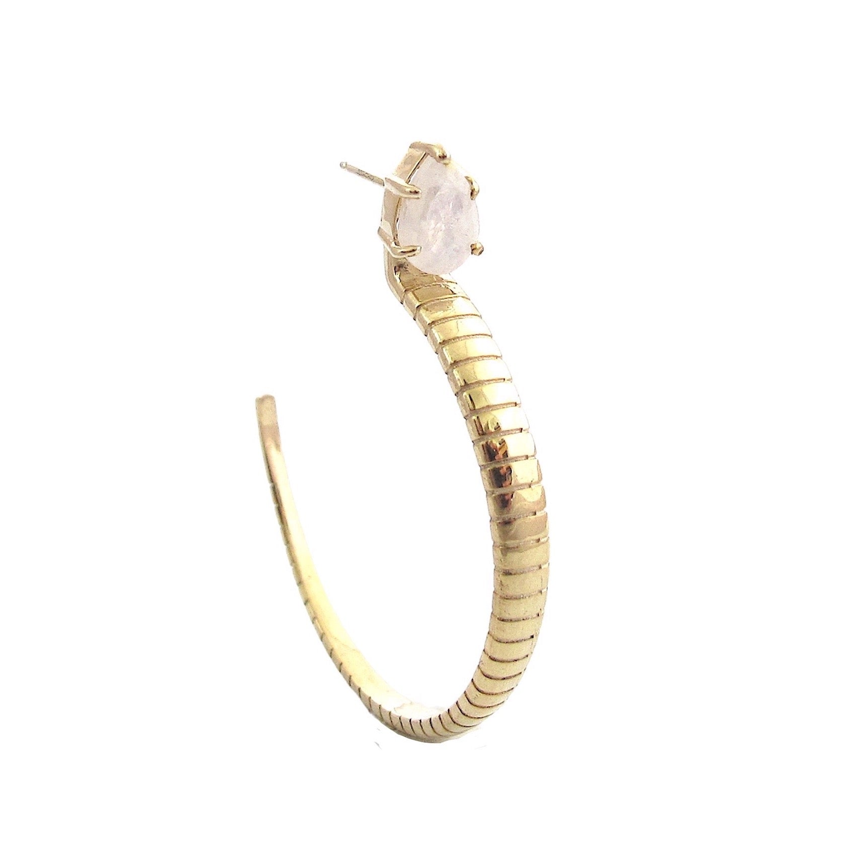 Serpent hoop earrings