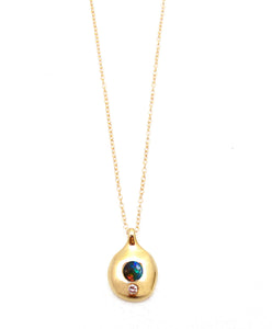 Mini lava opal pendant 